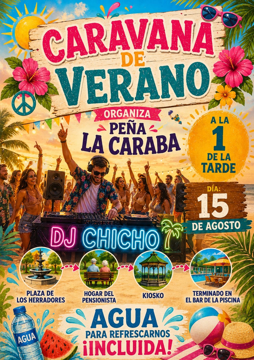 Cartel de Caravana de Verano - Talavan